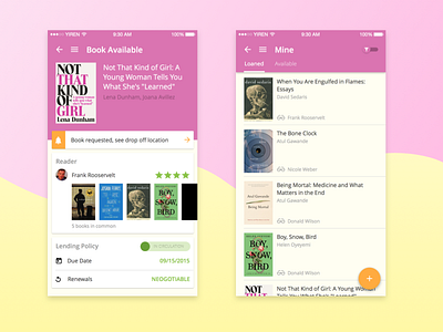 Book Sharing App app book material mobile sharing ui ux