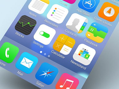 iOS 7 v2 app apple icons ios ios7 iphone itunes redesign safari