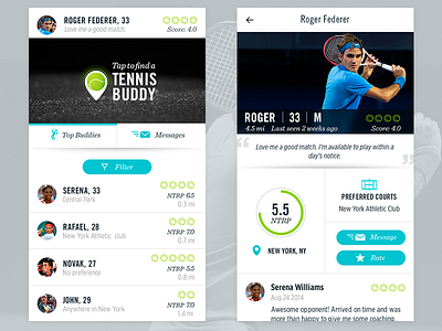 Tennis App Redesign