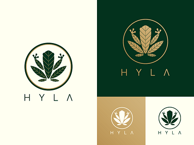 Hyla Logo branding cannabis frog gold hyla logo marijuana medical weed