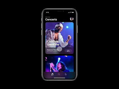 Concert App Concept animation app concept concert ui