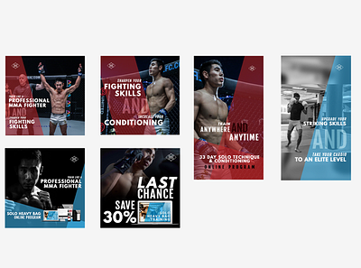 MMA Shredded Social Media Ads graphic design social media