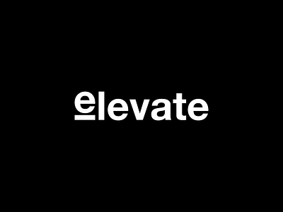 Elevate Logotype brand brand identity branding design graphic design logo logo design logotype minimal minimalist simple text type wordmark