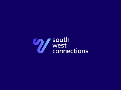 South West Connections - Logo Design brand brand identity branding design gradient gradient logo graphic design logo logo design networking networking logo s logo sme sw logo tech logo