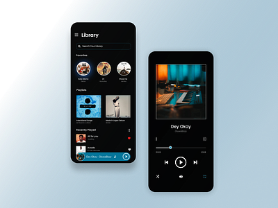 A Music Player - Dark Mode