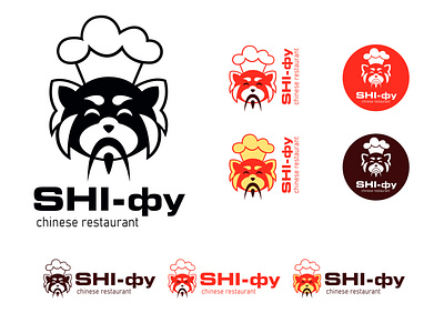 Chinese restaurant "SHI-фу" logo branding chinese restaurant design graphic design illustration logo logo concept vector