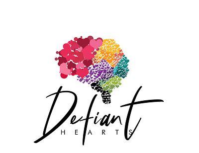 Defiant Hearts logo design illustration logo