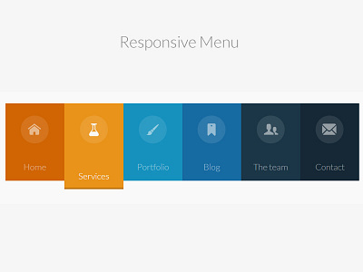 Responsive Retina Ready Navigation font icon menu responsive