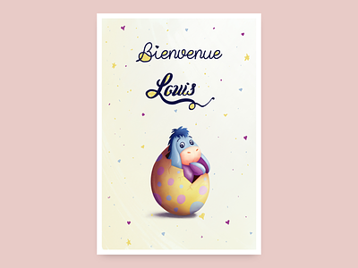 Bienvenue Louis - Welcome Louis drawing welcome baby