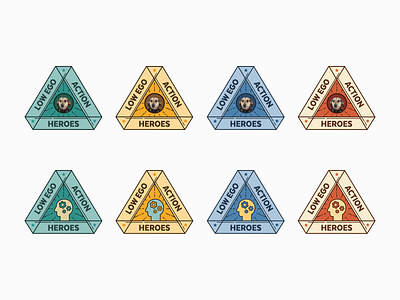 Low Ego Action Heroes Badges