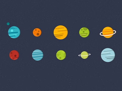 Planet illustration variations