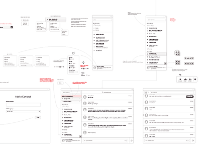 App Flow chat diagram flow ux wireframe