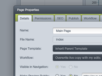 properties cms green modal properties slate