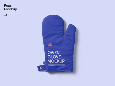 Free Oven Glove Mockup apparel download free glove kitchen material mockup oven psd wear