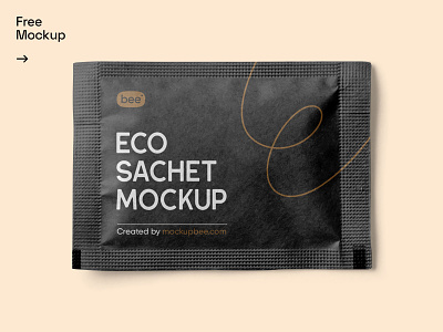 Free Eco Sachet Mockup brand eco paper print design sachet spices