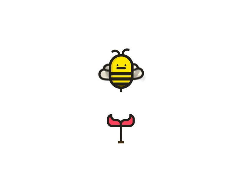 Buzzee Bee after effects after effects animation bee character flower funny mograph motion motiongraphic nerdy looking