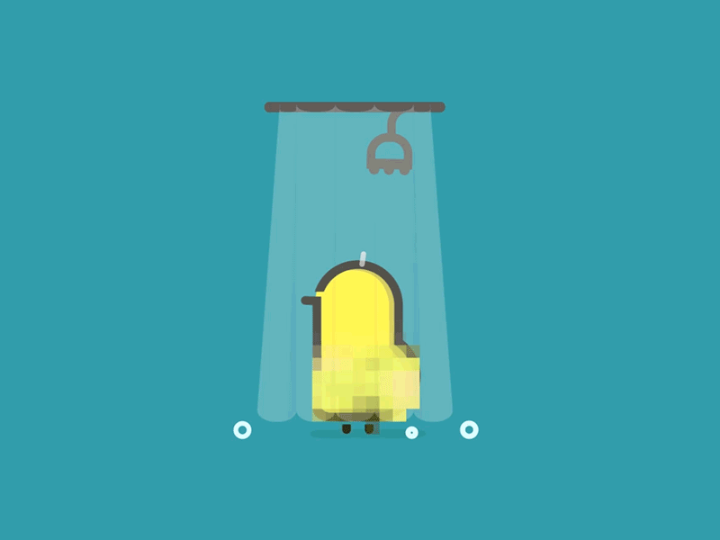 Public shower after effects animation character duck mograph motiongraphic public shower sneak atttack