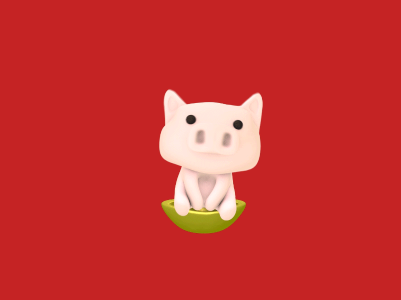 Oink after effects animation c4d chinese new year cny graphic lunarnewyear mograph motion oink pig piggy