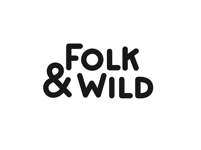 Folkandwild blackandwhite logo simple type