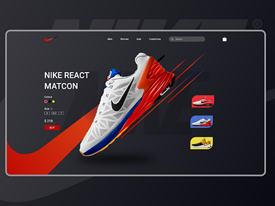 Nike website ui