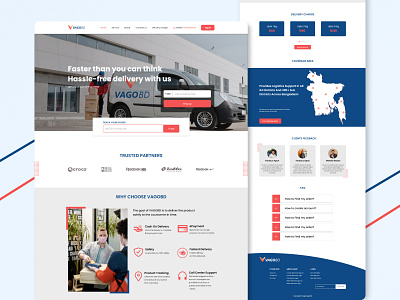 VAGOBD Courier Service Landing Page