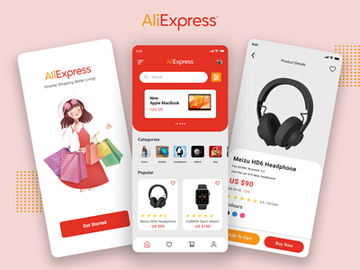 AliExpress Redesign app app design ecommerce mobile online shop ui ui design uxui