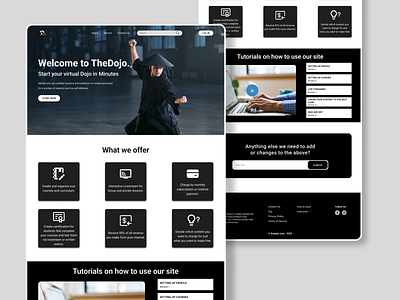 The Dojo Website Landing Page design figma home page landing page ui ui design ui ux uxui web ui website design website ui design