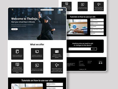 The Dojo Website Landing Page