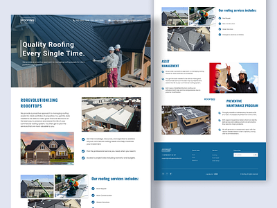 Roofing Landing Page roofing roofing landing page roofing web site ui design uxui
