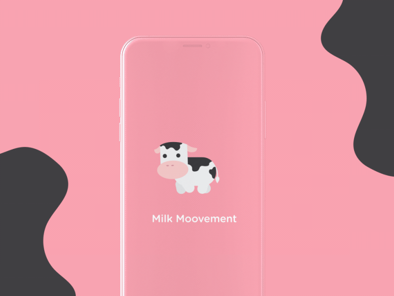 Milk Moovement Preloader 2d animation after effect animation character daily ui gif illustration ios loaders motion motion ui preloader ui