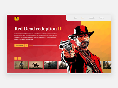 Red Dead Redemption 2 Concept concept rockstar ui user interface ux web design website design