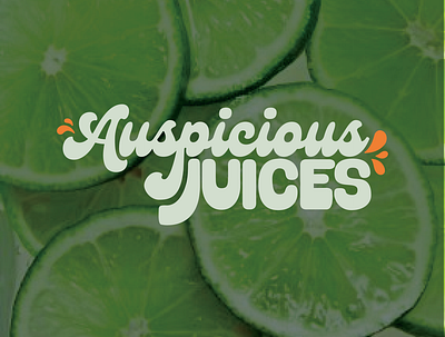 Auspicious Juices branding design drink fruit juice juicy logo typography