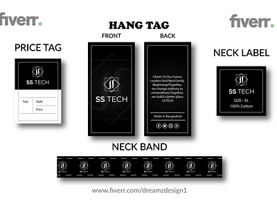 Hang tag set branding clothing label graphic design hang tag price tag