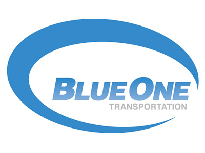 Blue One Transportation Logo branding graphic design logo design logo mark