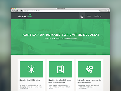 Website for Vishetens-Hus.se black business design flat green layout responsive site ui