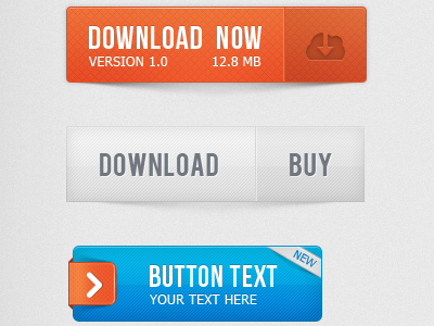 Web Buttons Kit big button blue buttons kit download interface orange ui kit web elements