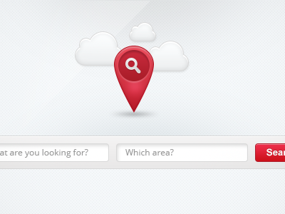 Search By Area cloud pin red search input search location search pin web ui website search
