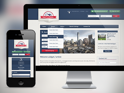 Responsive Website Design adaptive blue design green mobile mortgage real estate red responsive responsive website ui