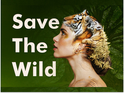 Save the Wild Tiger design graphic design photoshop save save the wild tiger tiger typography ui ux wild