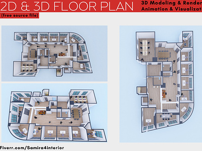 I will do awesome 3d floor plan, modeling, rendering by sketchup