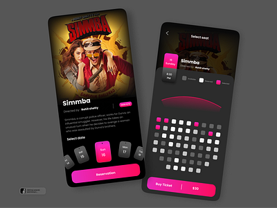Here is Movie ticket booking #uidesign