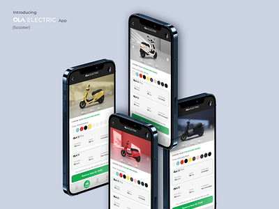 Ola electric app UI design (Scooter page)
