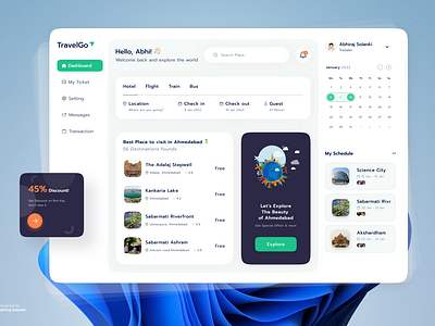 TravelGo - The Travel app book branding design illustration travelapp typography ui uidesign ux uxui webdesign website