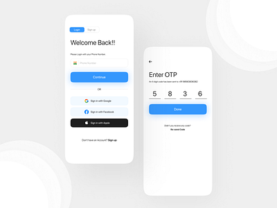 Minimal Login UI design