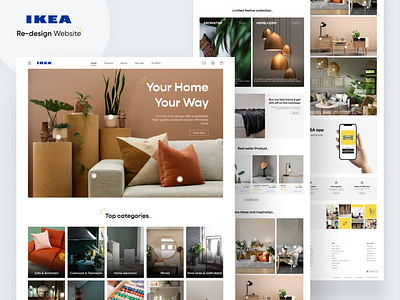 Ikea Re-design Website design ikea website landing page ui uidesign ux uxuidesign website website design