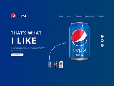 Happy Pepsi - Website branding cool design cool work design figma landing page pepsi pepsi design photoshop refreshing responsive desdign ui ux website