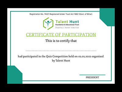 Certificate of Participation branding certificate certificate design cool certificate cool design design figma figma banner figma design graphic design latest design photoshop ui ux