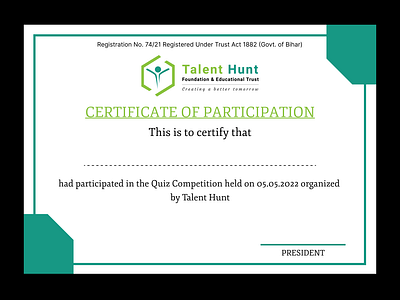 Certificate of Participation