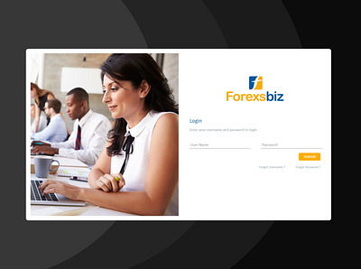 Forex Biz | Website Login Page branding crypto login figma forex biz front end development graphic design interaction design login landing page login page motion graphics nft design photoshop typography user interface design ux research and ux design website mobile design