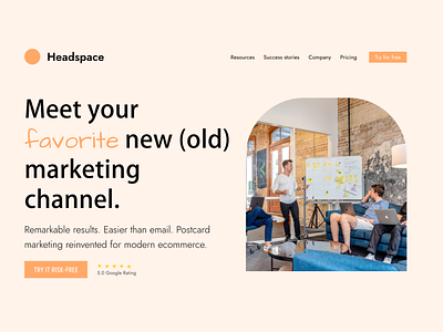 Headspace | Website Landing Page branding branding website cool design cool website figma illustration interactive web design landing page responsive design ui ux web design website design